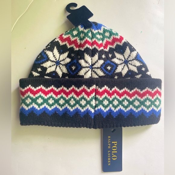 Polo by Ralph Lauren Polo Bear Fair Isle Beanie - Picture 3 of 4